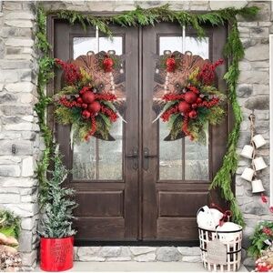 Festive Horse Head Holiday Wall Decor Door Decoration